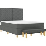  Krevet s opruga kutije Tamno siva 190 x 140 cm tkanina | shoptok.hr
