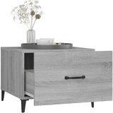  Stolić za kavu s metalnim nogama siva boja hrasta 50x50x40 cm | shoptok.hr