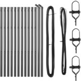 vidaXL Ograde Stupovi 13 kom Sivi Ø32 mm 120 cm Galvanizirani Čelik Cijene