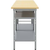  Set radnog stola 3 pcs Bež i siva Čelik s prahom premazan | shoptok.hr
