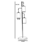 Opviq podna lampa jozef 3 534LUN4523