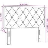 vidaXL Naslon za glavu s kristalnim gumbima tufted crni 80 cm baršun | shoptok.hr