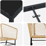 vidaXL 5-delni vrtni jedilni set rjava poli ratan | Shoptok.si