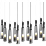Trio Select LED viseča svetilka v srebrni barvi s steklenim senčnikom Lucent – | Shoptok.si