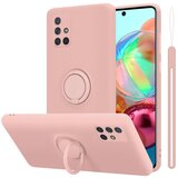 Cadorabo Ohišje, združljiv s Samsungom v tekoči roza barvi - zaščitni pokrov iz fleksibilnega silikona TPU z obročem, (20583080) Cene