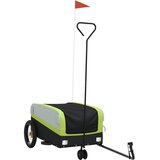 Prikolica za bicikl crno-zelena 30 kg željezna | shoptok.hr