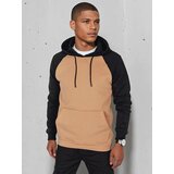 DStreet Bluza męska basic z kapturem kamelowa | shoptok.hr