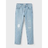 name it Light blue girly slim fit jeans with tattered effect Rose - Girls | shoptok.hr