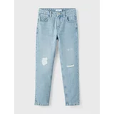 name it Light blue girly slim fit jeans with tattered effect Rose - Girls
