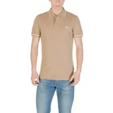 Calvin Klein Jeans Polo majice kratki rokavi TIPPING SLIM POLO J30J315603 Bež