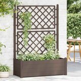  Vrtna sadilica s rešetkom 100 x 43 x 142 cm PP boja kave | shoptok.hr