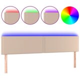 Maison Chic led posteljno vzglavje - vzglavna omarica - nočna omarica kapučino 180x5x78/88 cm umetno usnje, (21711713) Cene