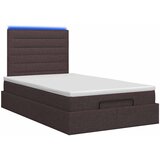  Krevet od pjene s madracem i LED-om Tamno smeđa 120 x 200 cm Slike
