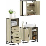  3-dijelni set kupaonskog namještaja boja hrasta sonome drveni | shoptok.hr