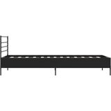 vidaXL Okvir za krevet crni 100x200 cm konstruirano drvo i metal | shoptok.hr