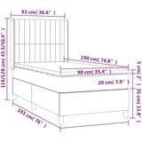 Box spring krevet s madracem crni 90x190 cm od tkanine | shoptok.hr