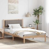  Krevetni okvir s tapiciranim uzglavljem Sivo-smeđa 100 x 200 cm | Shoptok.si