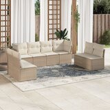 vidaXL 8-dijelni set vrtnih sofa od poliratana s jastucima bež | shoptok.hr