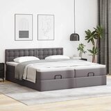  Otomanski okvir kreveta s madracima sivi 180x200cm umjetna koža | Eponuda.com