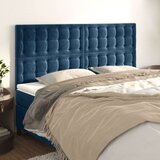  Posteljno vzglavje 4 kosa temno moder 80x5x78/88 cm žamet, (20952292) | Shoptok.si
