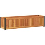  Vrtna sadilica 110 x 30 x 27,5 cm masivno drvo bagrema i čelik | Eponuda.com