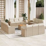vidaXL 13-dijelni set vrtnih sofa s jastucima poliratan Bež | shoptok.hr