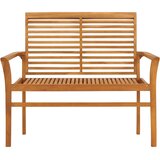  Vrtna klupa sa zelenim jastukom 112 cm od masivne tikovine | shoptok.hr