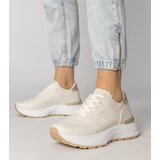 D/CEO Beige sports sneakers with a gold insert Lenkuta | Shoptok.si