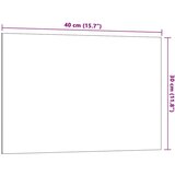 vidaXL Zidna magnetna ploča bijela 40 x 30 cm od kaljenog stakla | shoptok.hr