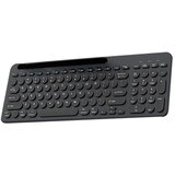 INF Tri-mode brezžična tipkovnica za 3 naprave, tihi škarjasti tipki Black, (5000310593) Cene