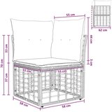  Zunanja garnitura za sedenje 7 pcs Črna in Temno siva Poliester, (5000271161) | Shoptok.si