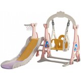  MamaKids ljuljačka s toboganom za djecu, sivo roza 170 cm | shoptok.hr