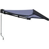  Kazetna tenda na ručno uvlačenje 350 x 250 cm plavo-bijela | shoptok.hr