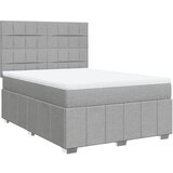 Maison Chic Box spring postelja - Vzmetna postelja z vzmetnico svetlo siva 160x200 cm žamet SL5141, (21901087) | Shoptok.si