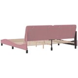  Okvir za krevet bez madraca ružičasti 200x200 cm baršunasti | Eponuda.com