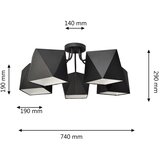  Luster ADAMANT 5xE27/15W/230V crna | Eponuda.com