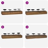  Držač svijeće Prirodna 50 x 15 x 10 cm Masivni teakov drvo | shoptok.hr