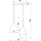 Luster na sajli NOAK WOOD 3xE27/15W/230V bela/buk | Eponuda.com