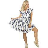 Pri Shirt dress with frills and print cotton and linen AMELIA | shoptok.hr