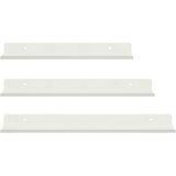  Ležeča polica 3 pcs Bela 40 x 9 x 2,5 cm Jeklo, (5000201433) | Shoptok.si