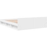 vidaXL Posteljni okvir s predali bel 120x190 cm inženirski les | Shoptok.si
