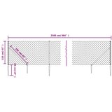 vidaXL Žična ograja s konicami za postavitev zelena 1,1x25 m | Shoptok.si