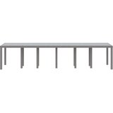  Stol za vrt Svjetlosiva 350 x 100 x 74 cm poliratan | shoptok.hr