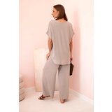 Kesi Włoski Set with necklace blouse + pants fango | Shoptok.si