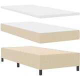 Box Postelja na vzmet s vzmetnico Krem 90x190 cm Tkanina, (22052210) | Shoptok.si