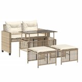  4-dijelni set vrtnih sofa s jastucima bež od poliratana staklo | shoptok.hr