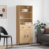 vidaXL Visoka komoda sonoma hrast 69,5x34x180 cm inženirski les | Shoptok.si