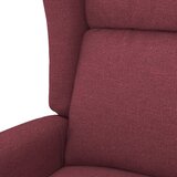  Električni naslonjač od tkanine s krilnim naslonom crvena | shoptok.hr