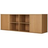 Hammel Furniture Nizka stenska komoda v hrastovem dekorju v naravni barvi 176x61 cm Mistral – | Shoptok.si