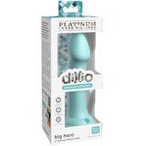 DILLIO Big Hero - silikonski dildo s ljepljivim potplatom (17cm) - tirkiz | shoptok.hr